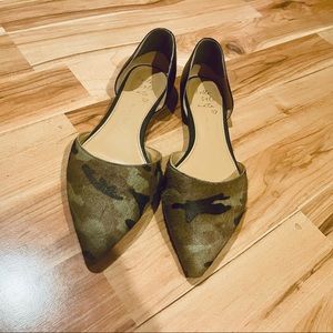 Banana Republic Hello Sole Mate Camo Leather & Cow Hair Flats